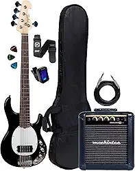 Contrabaixo Tagima Tbm-5 5 Cordas Preto + Cubo Bx30