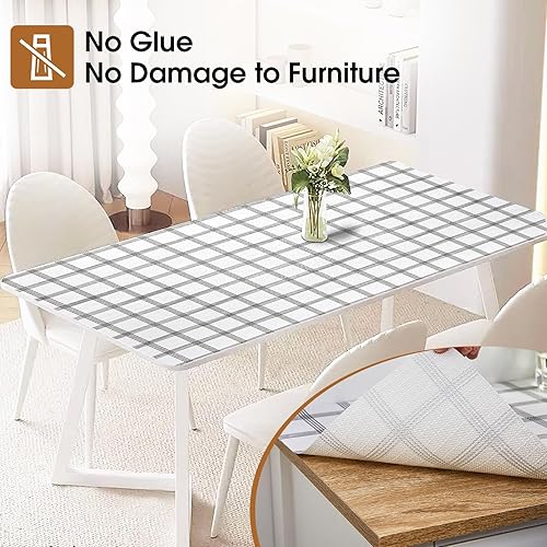 Miniatura 5 de Beautysaid Revestimiento de cajón y gabinete para cocina, no adhesivo, antideslizante, fácil de limpiar, agarre fuerte, forro impermeable para baño,