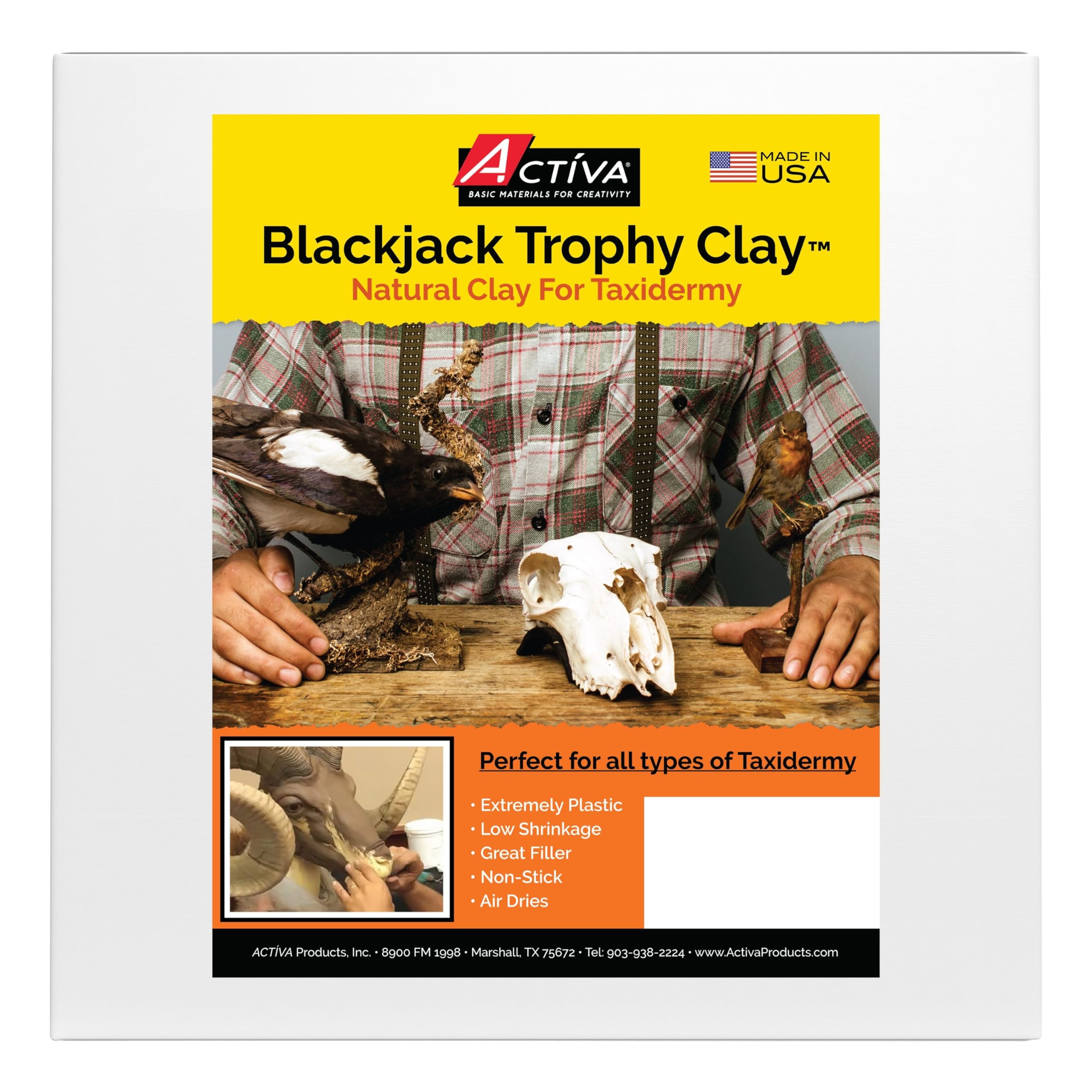 Blackjack Trophy Clay, Natural Clay for Taxidermy, 5 lbs.