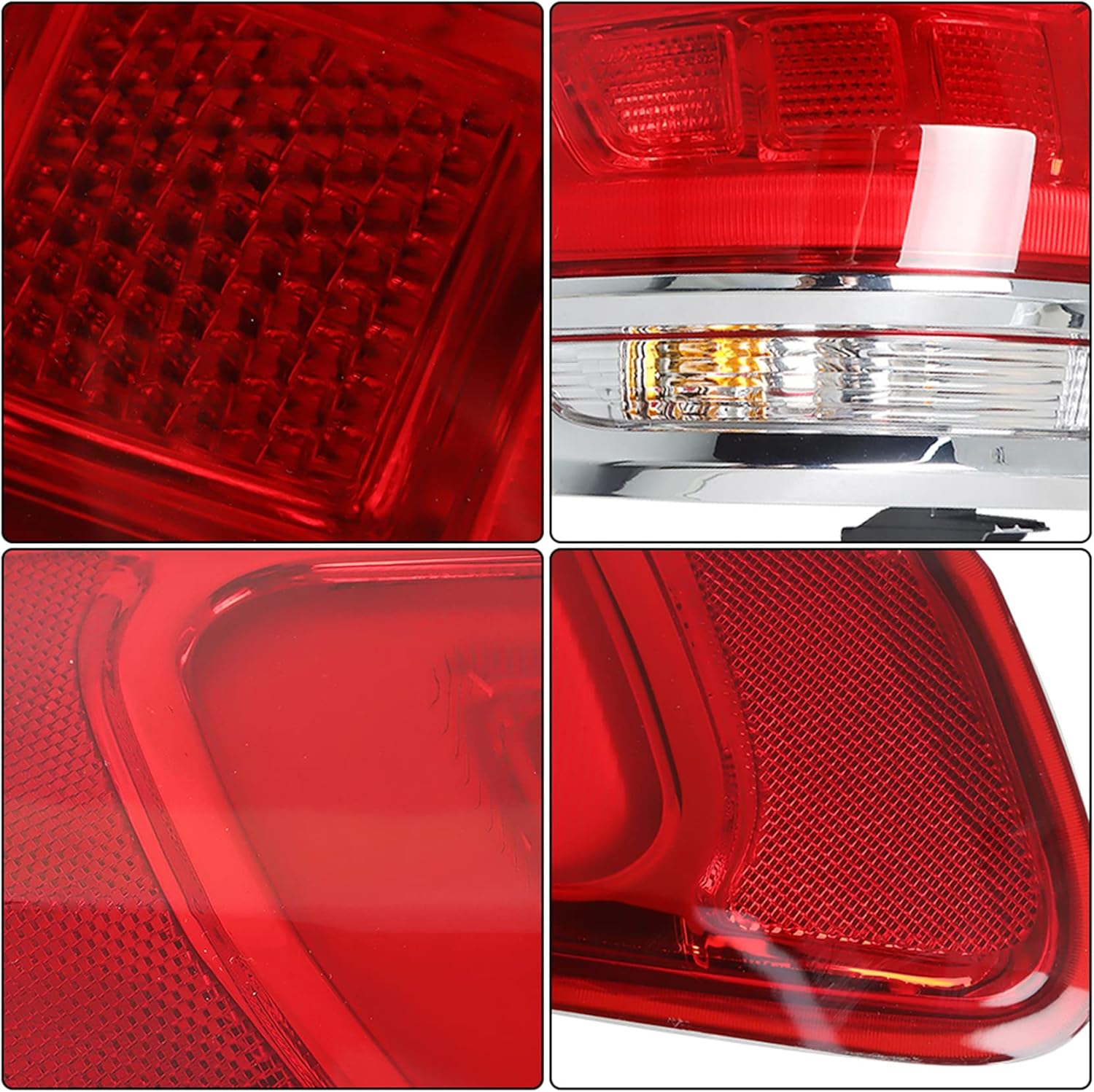 Silscvtt Rear Brake Tail Light Assembly Replacement for Grand Cherokee Laredo/Limited/Overland/Summit 2014-2021 Driver Side Outer Tail Lamp Halogen Type 68110017AF CH2804106