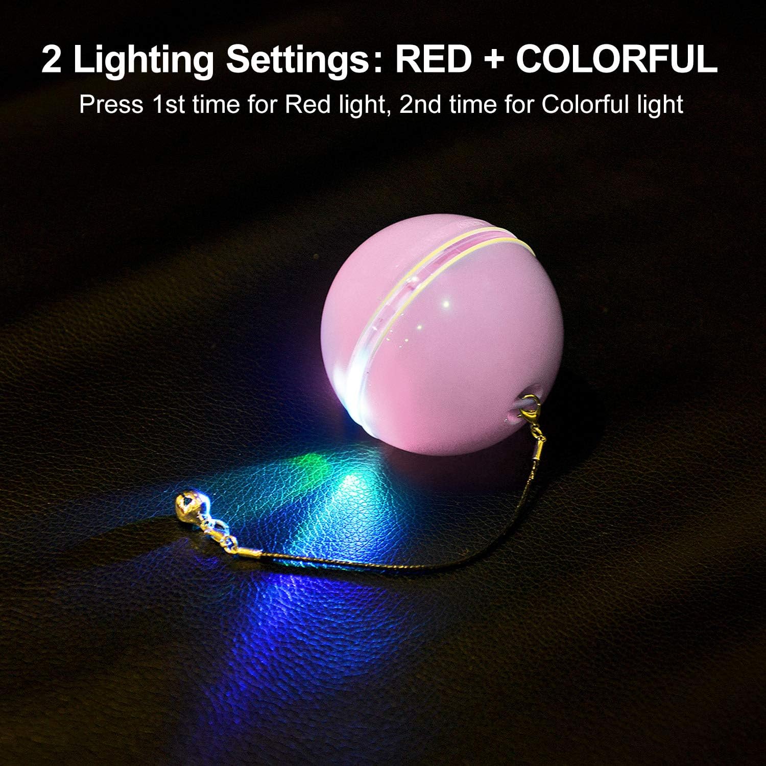 WWVVPET Interactive Cat Toys Ball with LED Light & Catnip, Upgraded Ring Bell Feather Pet Toy,Auto Spinning Smart Cat Ball Toy,USB Rechargeable Stimulate Hunting Instinct Kitty Funny Chaser Roller 5 8103lk7wUdL. AC SL1500