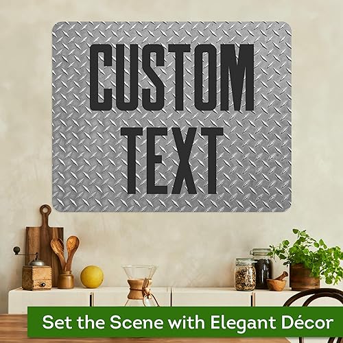 Miniatura 952 de My Sign Center - Letrero personalizado, 11 colores de fuente, 13 estilos de fuente, 4 opciones de agujero, 22 tamaños, 8 x 32 pulgadas, sin óxido,