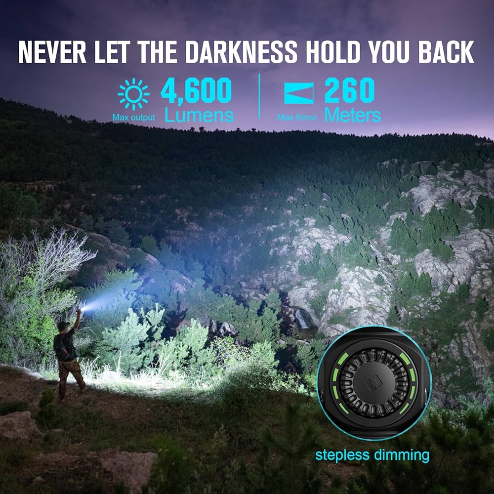 オーライト　olight Seeker4 Pro ＣＷ　砂漠色 OLIGHT Seeker 4 Pro Rechargeable Flashlights, 4600 Lumens