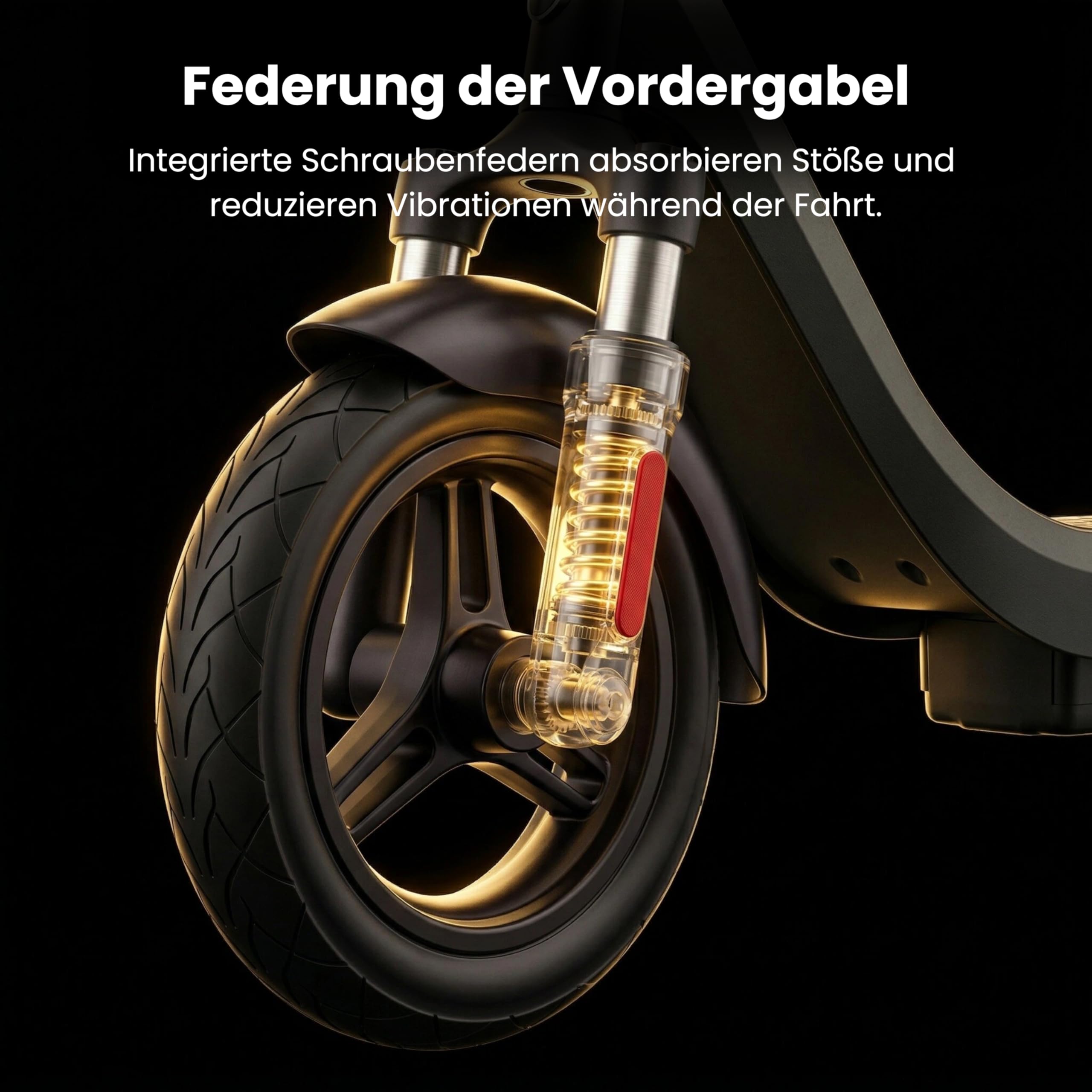 LAELIN E Scooter mit Straßenzulassung ABE, Elektroroller 500W Motor, 10 Zoll Gel Reifen, 35-45 km Reichweite, Vorderradfederung, Doppelbremse & TCS, IPX4