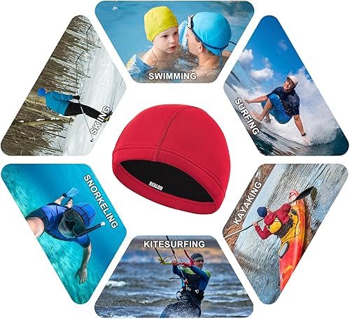 Miniatura 2 de Gorro de neopreno con capucha de buceo, 0.118 in, para jóvenes, hombres y mujeres, gorro de natación térmico para natación, surf, windsurf,