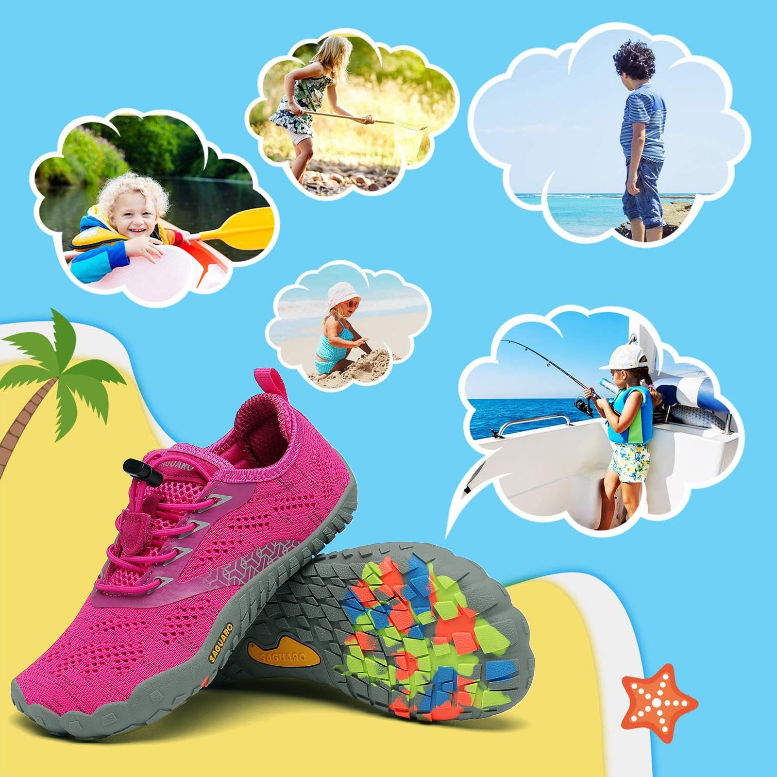 Saguaro Zapatos de Trail Niños Niñas Zapatos Deportivos Transpirable Antideslizante — view 7
