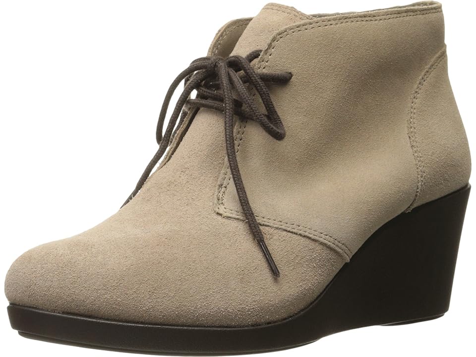 crocs leigh suede wedge shootie