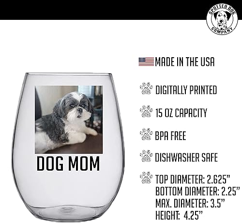 Miniatura 5 de Taza de vino de plástico sin tallo – Foto impresa personalizada de 15 onzas, vaso Tritan regalo para cumpleaños, copa de vino personalizada para