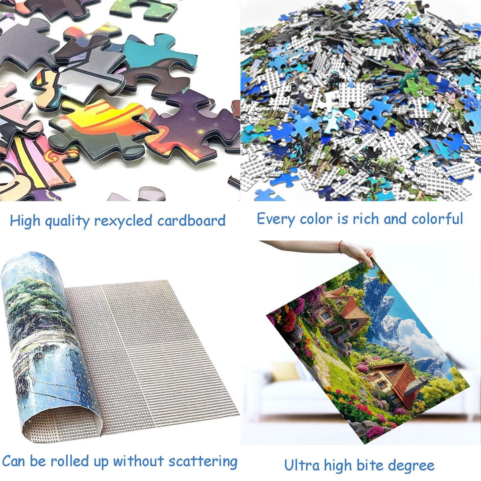 Puzzle 4000 elementów kabiny dla dorosłych góra 141 x 87 cm rzemiosło klasyczne 3D drewniana układanka do rodzinnych gier aktywnych, układanka do samodzielnego wykonania nawet do dekoracji ścian domu