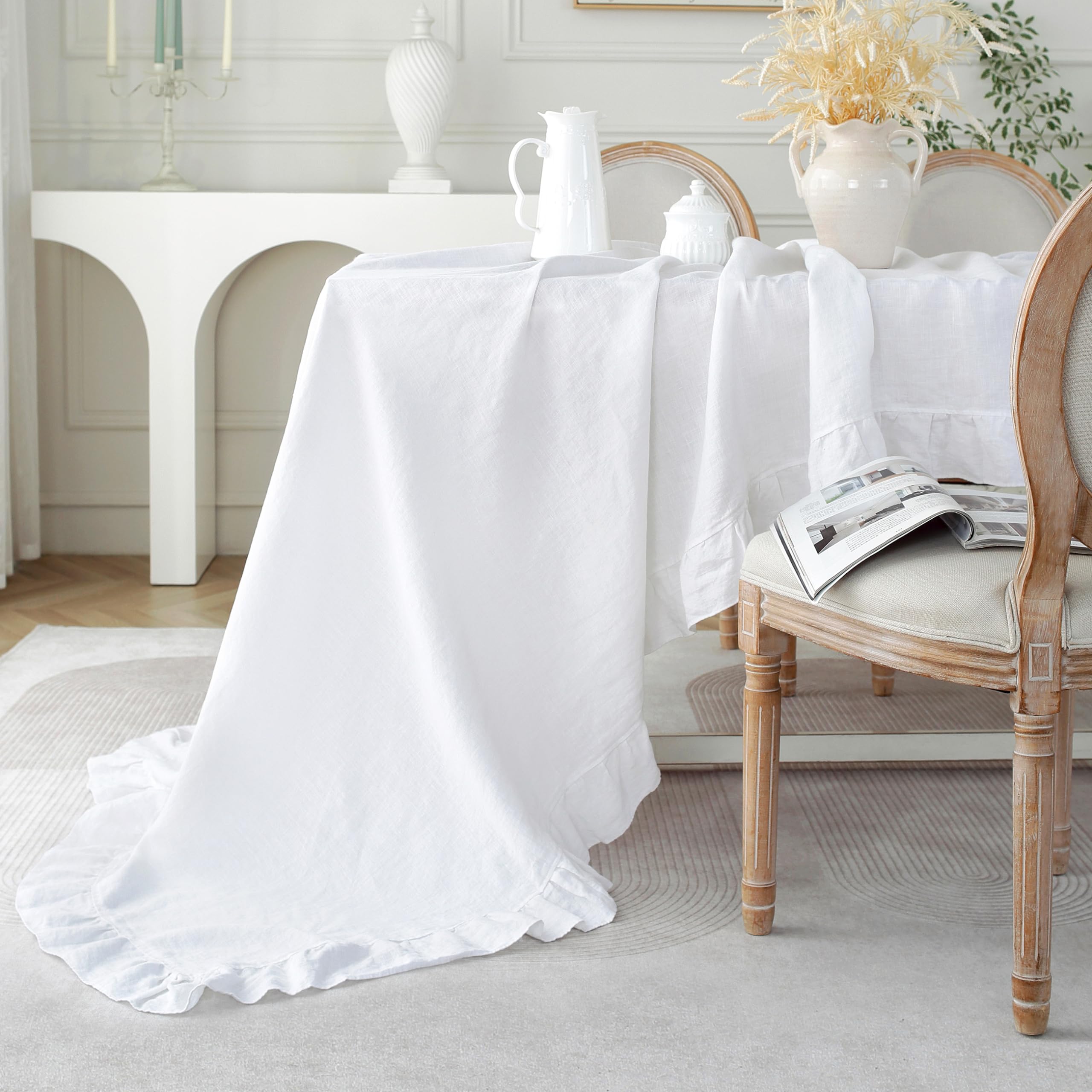 Amazon｜L Linen World 100%ピュアリネンテーブルクロス 60 x 120