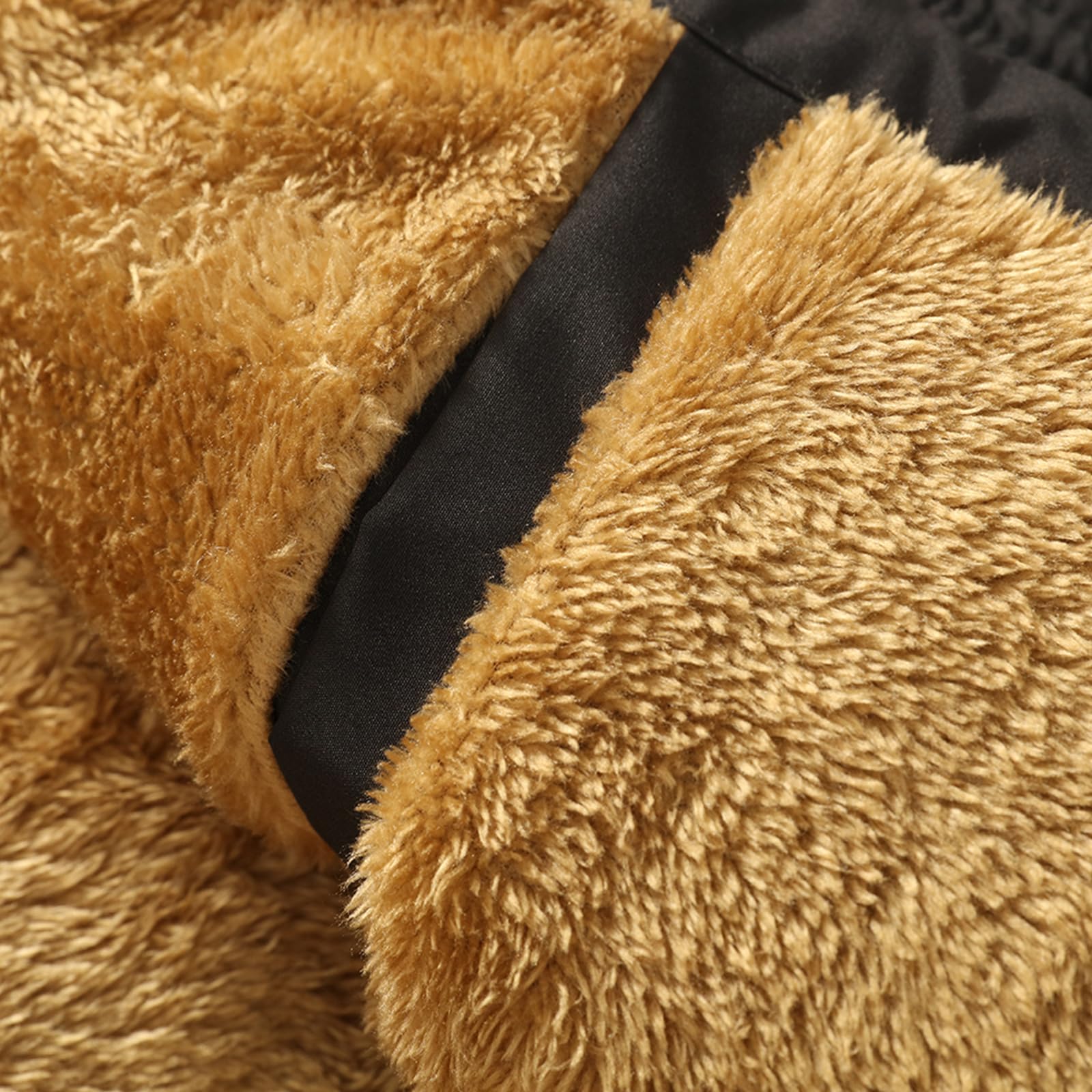 amropi Giubbotto Parka Uomo Giacca Invernale Caldo Cappotto in Pile con Cappuccio in Pelliccia Giacche