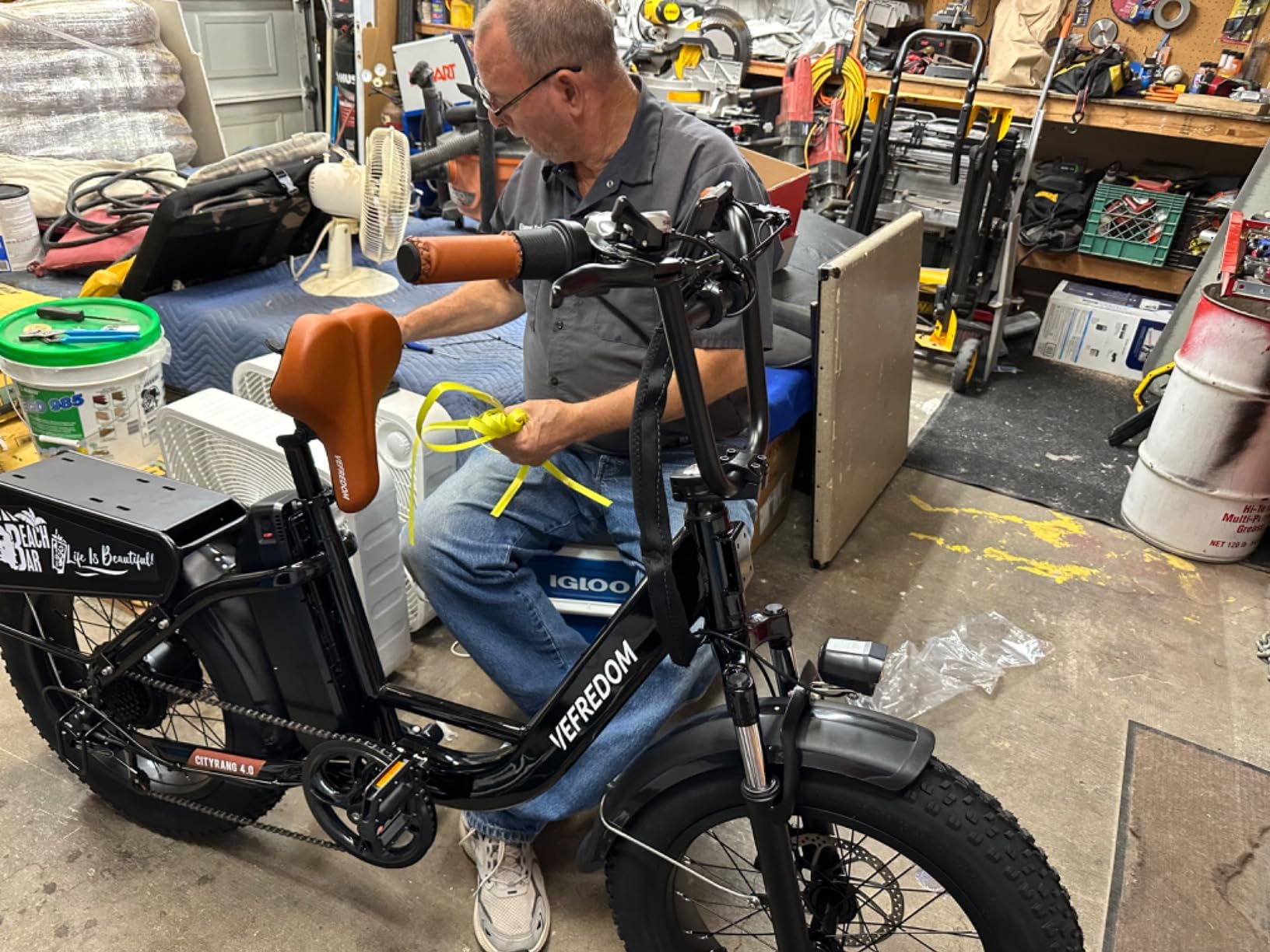 EUY Electric Bike for Adults with Peak 1500W Motor, 48V 20Ah Removable Battery Fast Ebike,Max 70Miles & 30MPH,20" x4.0 Fat Tire Commuting Electric Mountain Bike,7-Speed, Step-Thru Bicycle photo review