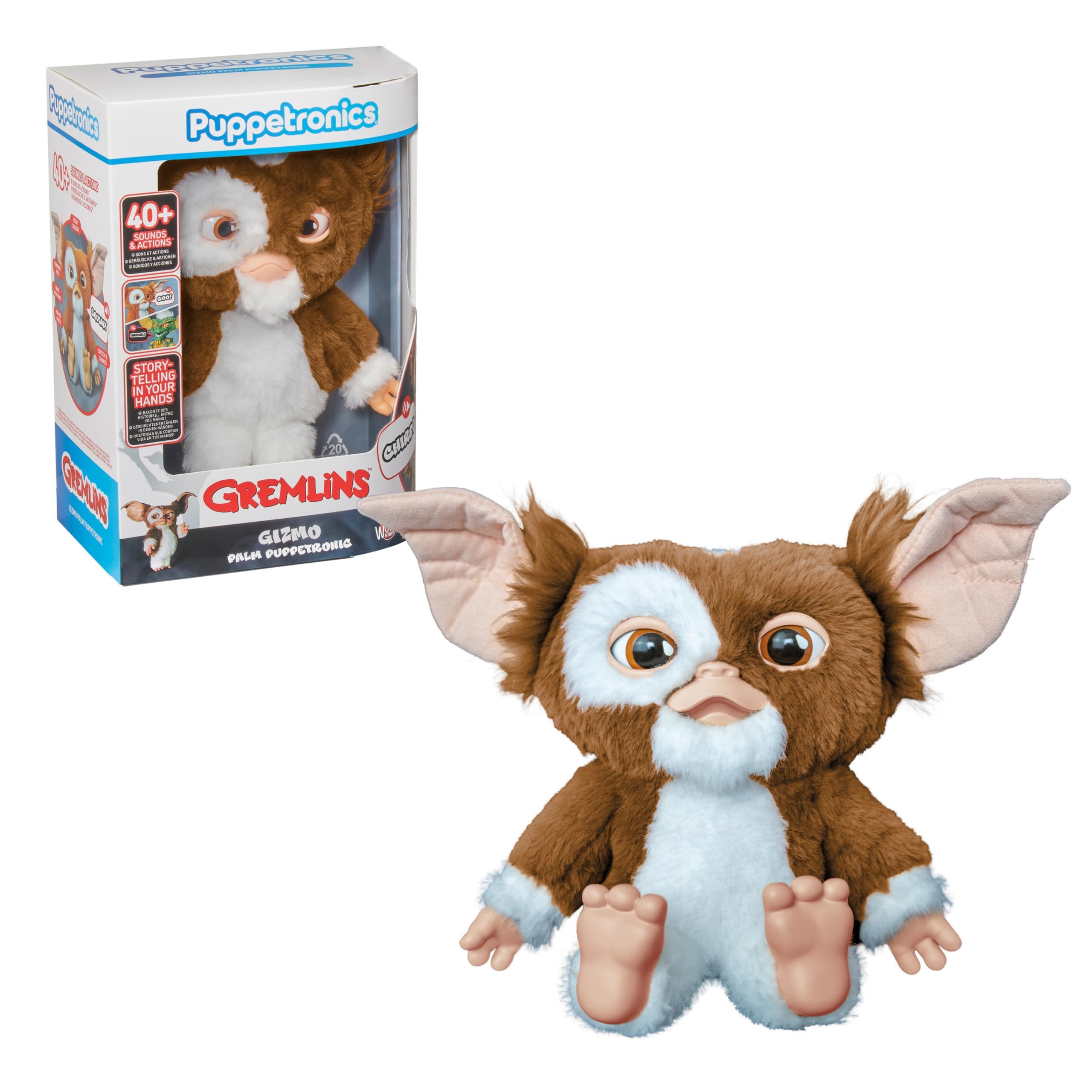 WOW! Stuff Gremlins Gizmo Palm Puppetronic Interactive Plush Toy with Sound