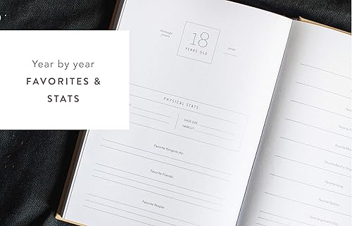 Miniatura 9 de Promptly Journals - Cuaderno de historia de la infancia, cuaderno de recuerdos para bebés desde el embarazo hasta los 18 años (arena)