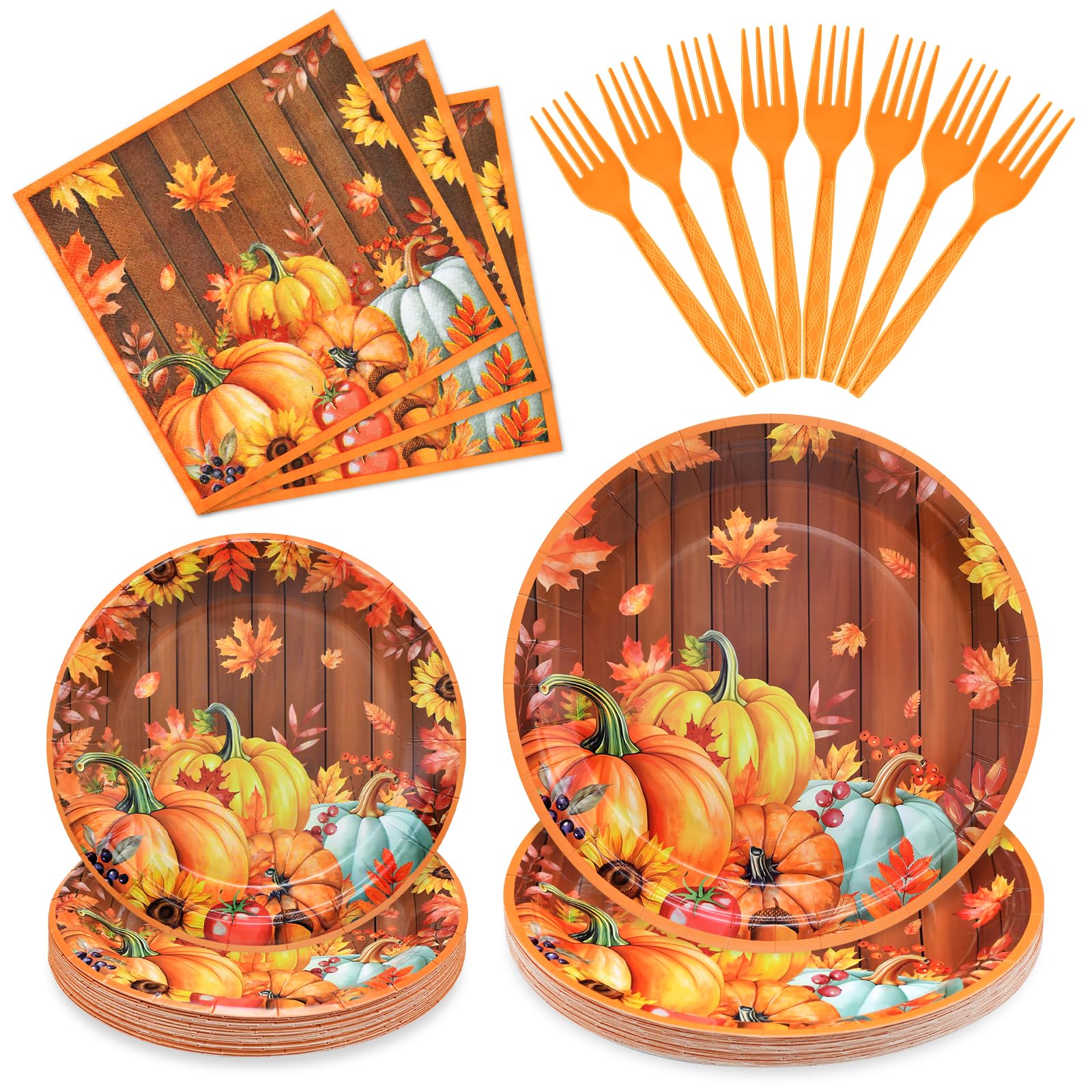 Thanksgiving Pumpkin Tableware Set