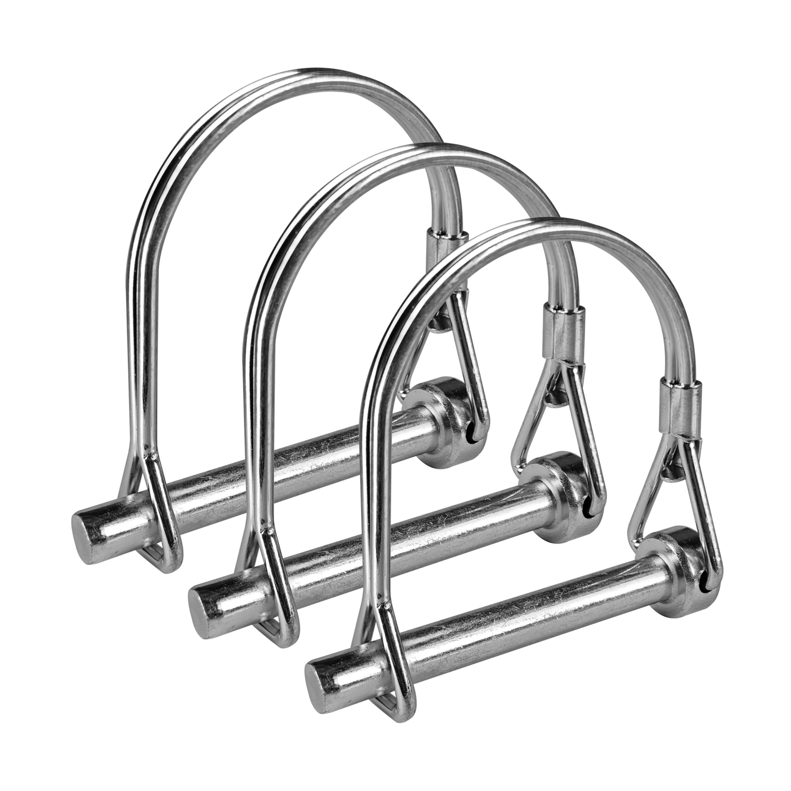 3/8" x 2-3/4" Safety Coupler Pins, D-Locking Pins, Safety Lockings Pin, Round Rod Extension Connecting Pin, Iron Fence Pins, Cage Door Axle Locking