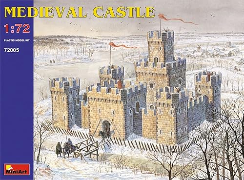 Miniart Kit de modelo de plástico castillo medieval a escala 172