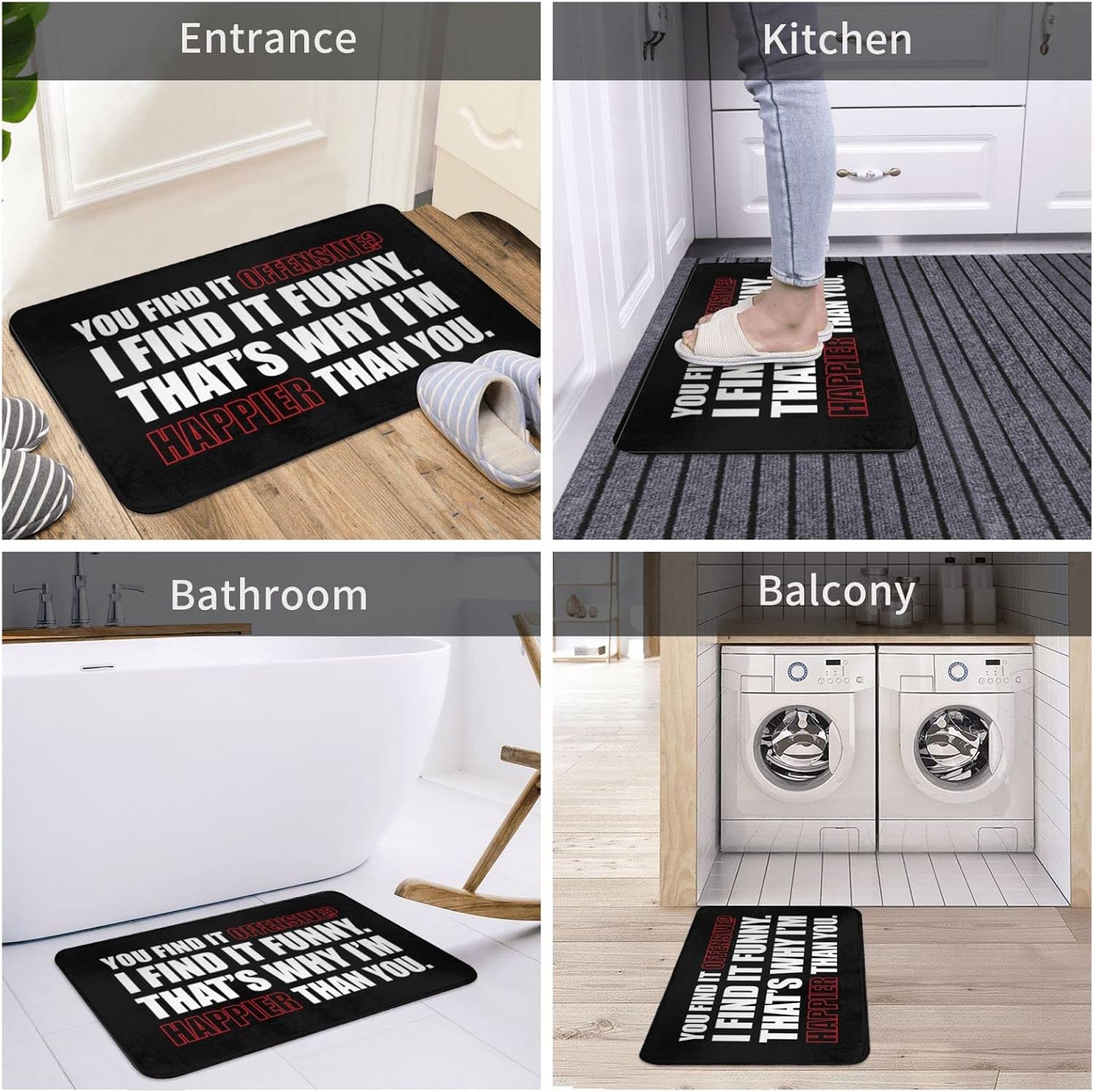 Funny Outdoor Decor You Find It Offensive I It Mat Stuff for Your Room Patio Decor(50X80CM)