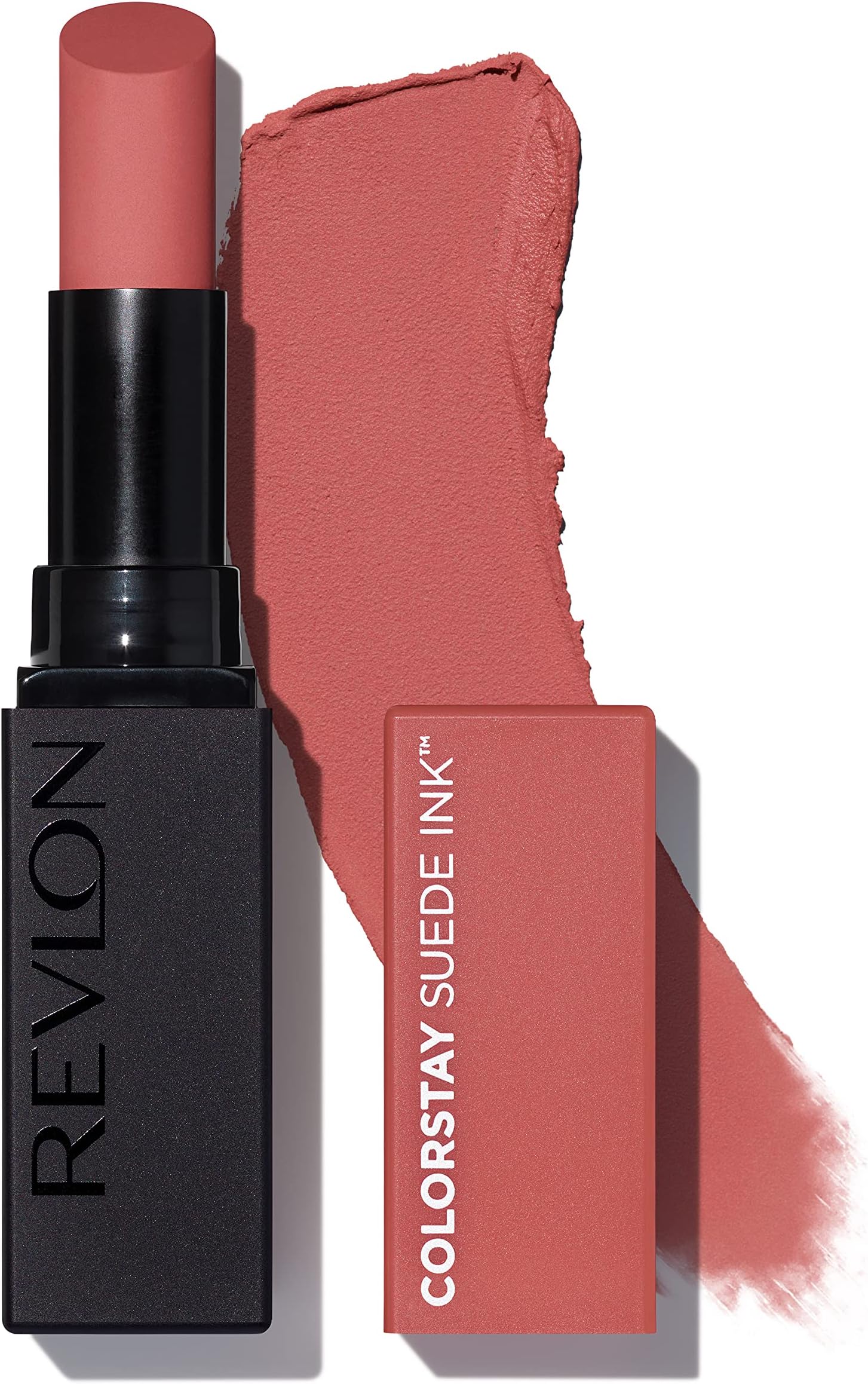 REVLON Lipstick, ColorStay Suede Ink, Built-in Primer, Infused with Vitamin E, Waterproof, Smudgeproof, Matte Color, 005 Hot Girl (Pack of 1)