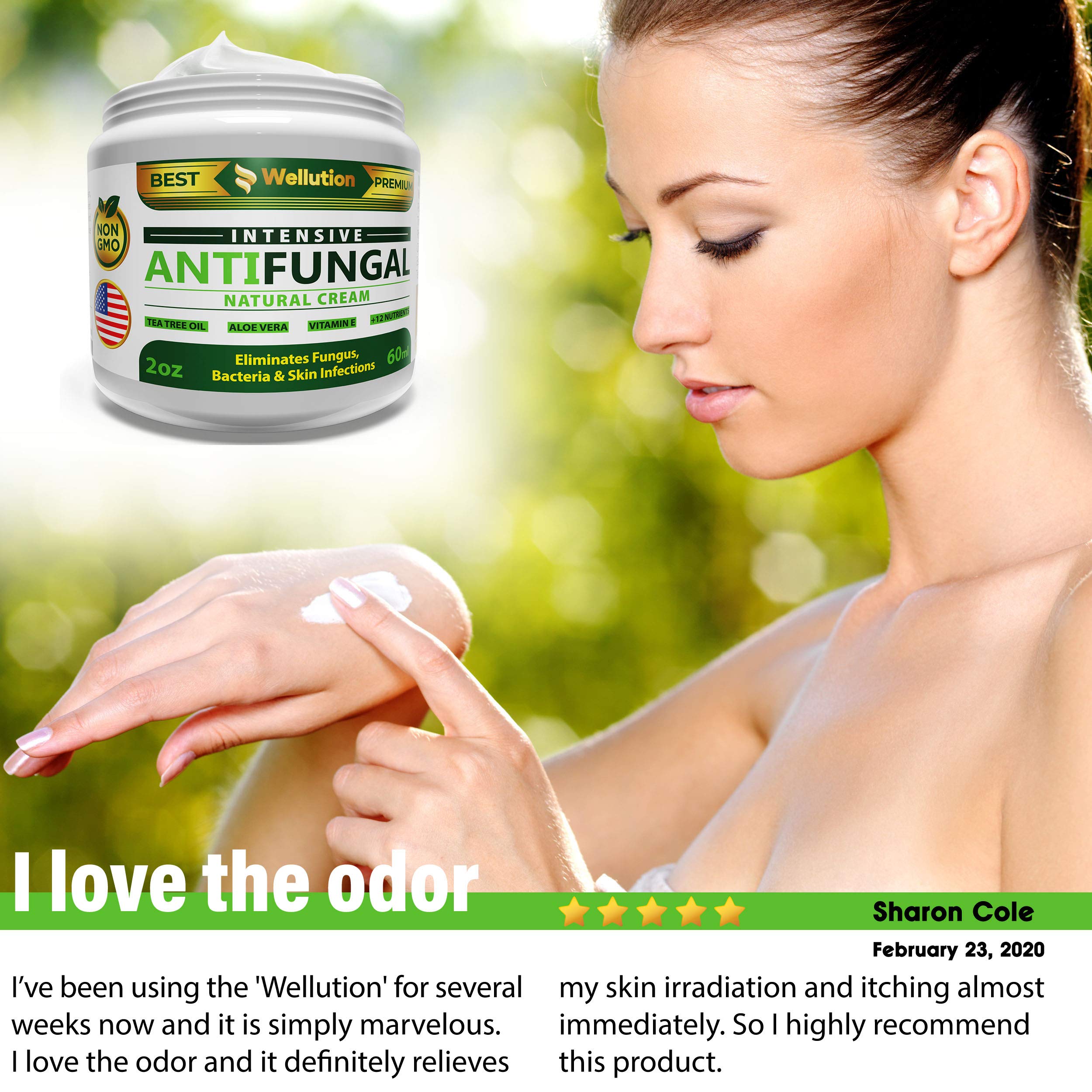 Antifungal Cream Natural Hair, Skin & Nail All in One, Intensive