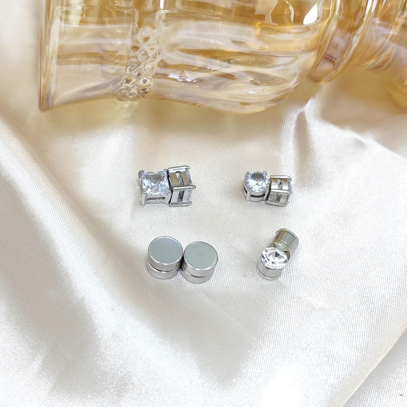 Pendiente Magnético Mujeres Hombres Pendiente Falso No Piercing Clip en Imán Joyería Acero Inoxidable