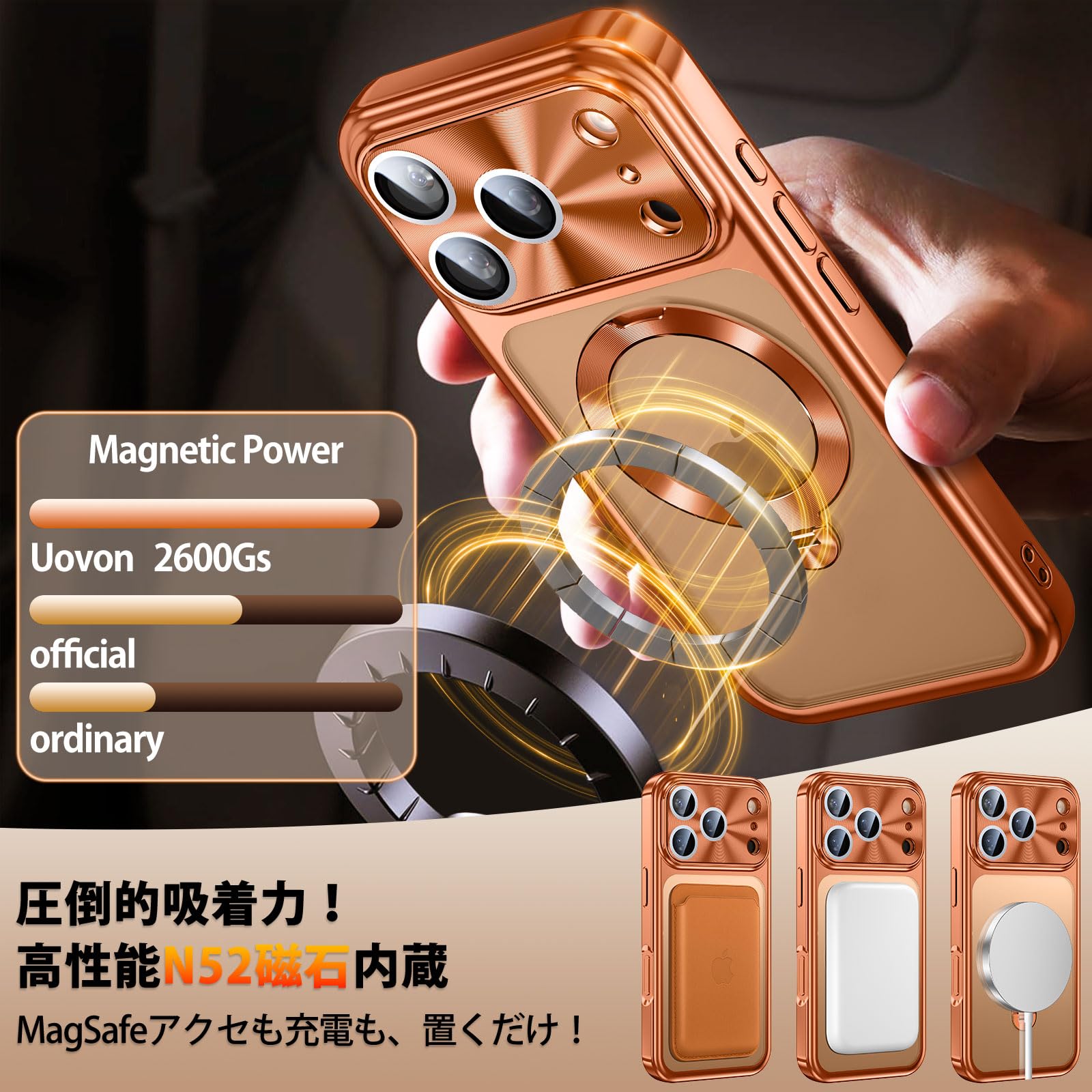 Amazon.co.jp: iPhone 17 Pro 用 ケース 【90°確実に自立 × 360°回転