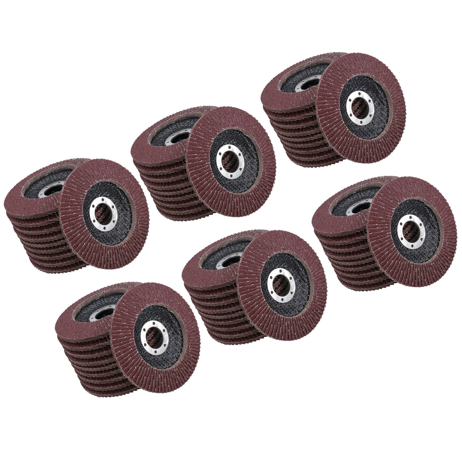 Ab Tools Type 29 Premium Flap Grinding Sanding Discs 80 Flaps 80 Grit Medium 115Mm 60Pk