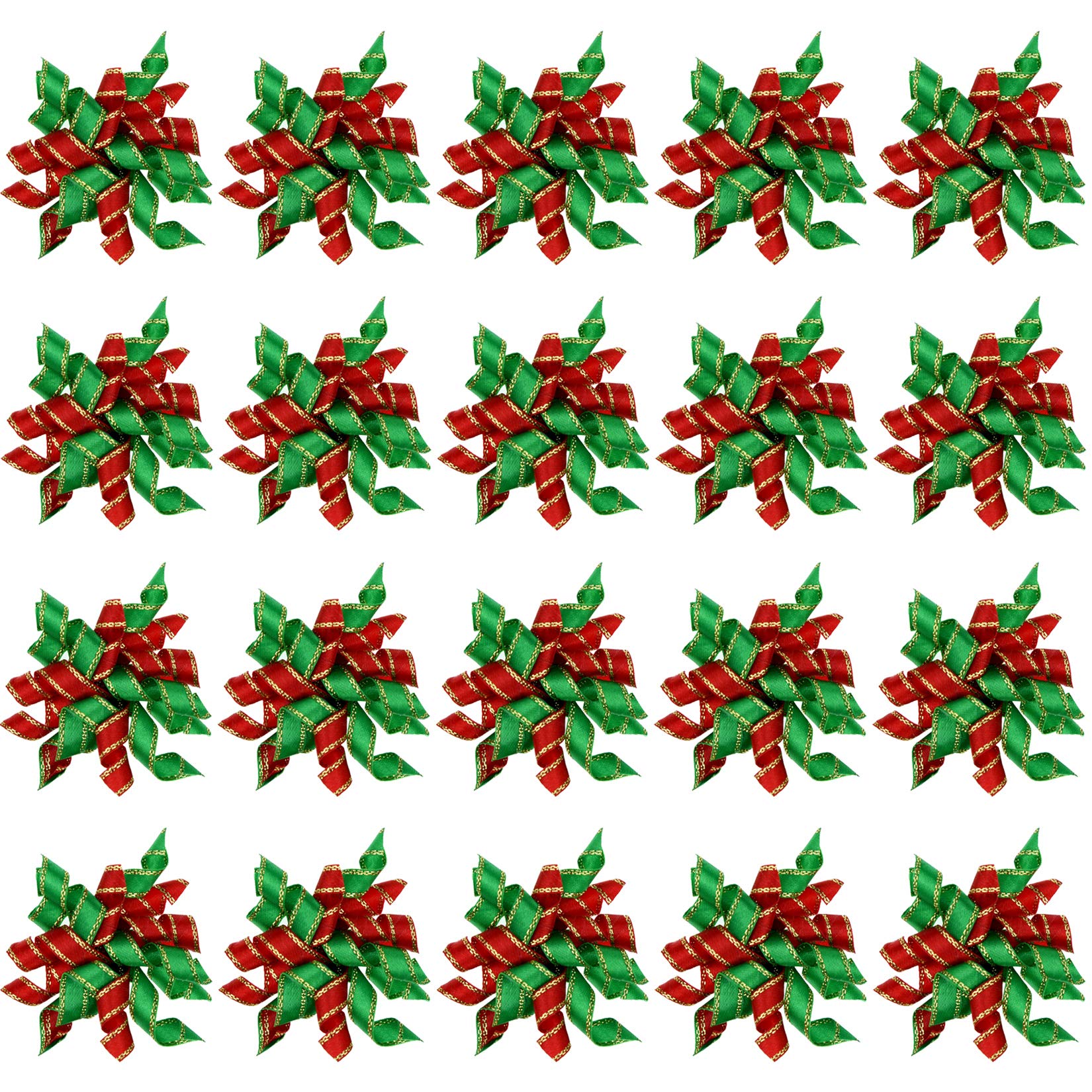 Tongcloud20 pcs Pet Dog Cat Hair Bows for Xmas Dog Puppy Cat Christmas Hair Bows Hair Accessories with Rubber Bands