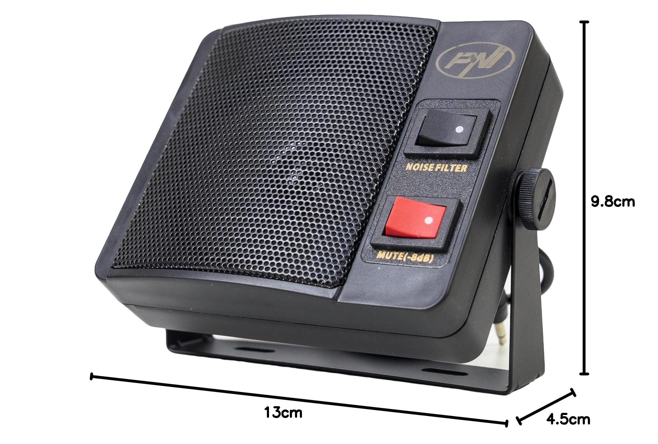 Zewnętrzny głośnik PNI DE750 do stacji radiowych CB, 8 omów, 4 W, głośnik 3", gniazdo 3,5 mm