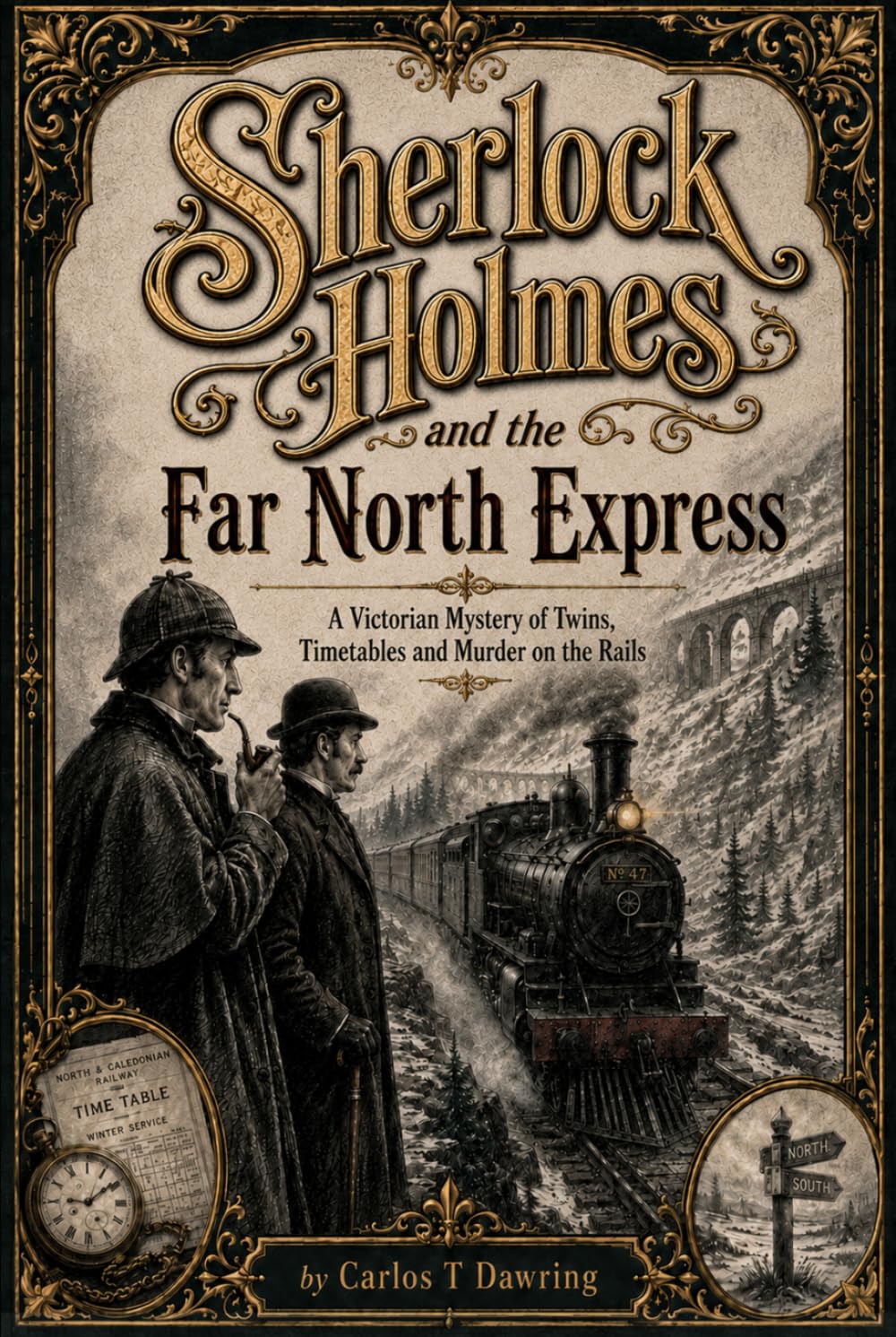 Sherlock Holmes and the Far North Express: A Victorian Mystery of Twins, Timetables and Murder on the Rails (The Carlos T Dawring Victorian Murder Mysteries)