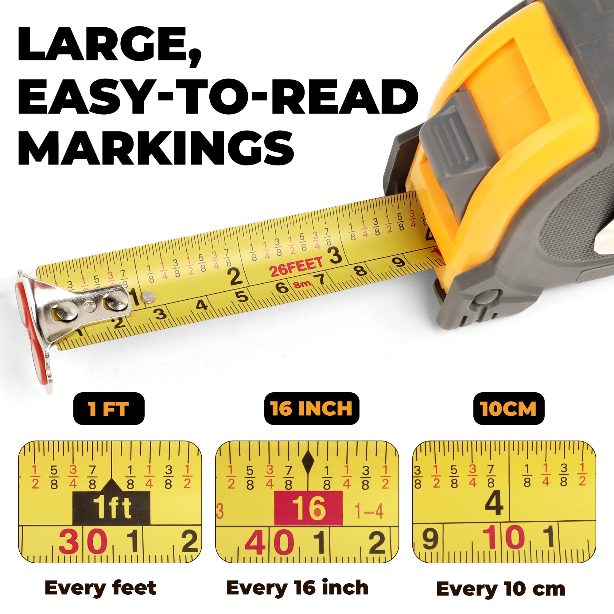 Cintas Para Medir Medidas MulWark Paquete De Cintas Métricas De