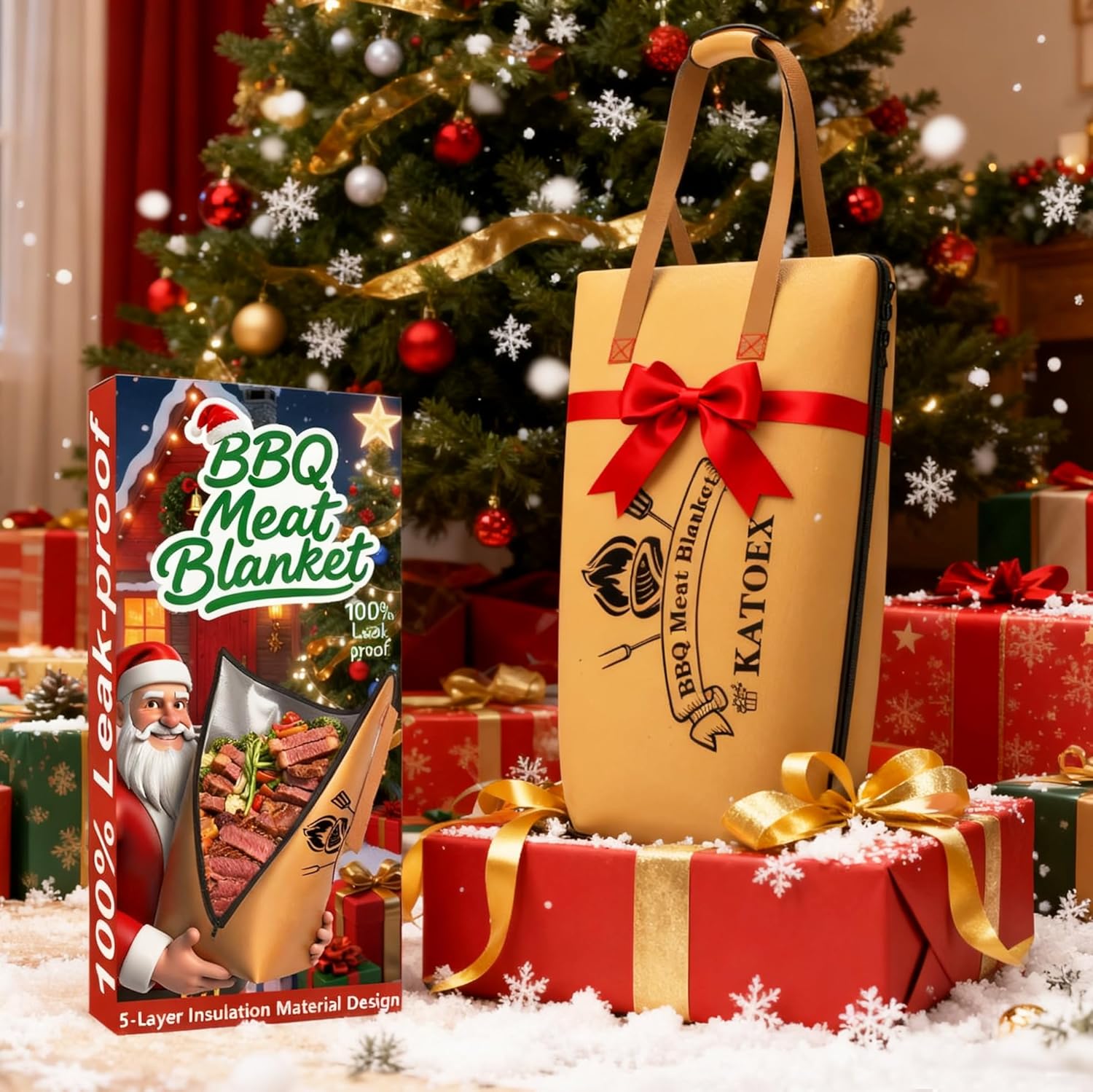 BBQ Blanket for Resting Meat Extra Large, 25in BBQ Meat Resting Blanket for Smoking, Grilling Meat Insulated Resting Bag with Wide Mouth for Large Brisket/Turkey - Image 9