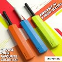 AQTIV8x Plastic Bat, Hard Plastic Cricket Bat, Tennis Cricket Bat, Turf Tennis Bat Lightweight (Size 5, Orange) gallery image