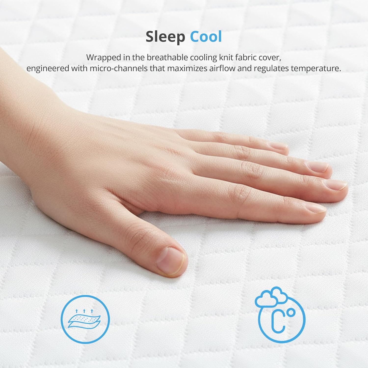 EGOHOME 12 Inch Queen Mattress in a Box, Gel Memory Foam Mattress with Cooling Cover, Medium Firm for Pressure Relief & Comfort, Foam Made in USA, Fiberglass Free, CertiPUR-US Certified, 60”x80”x12”