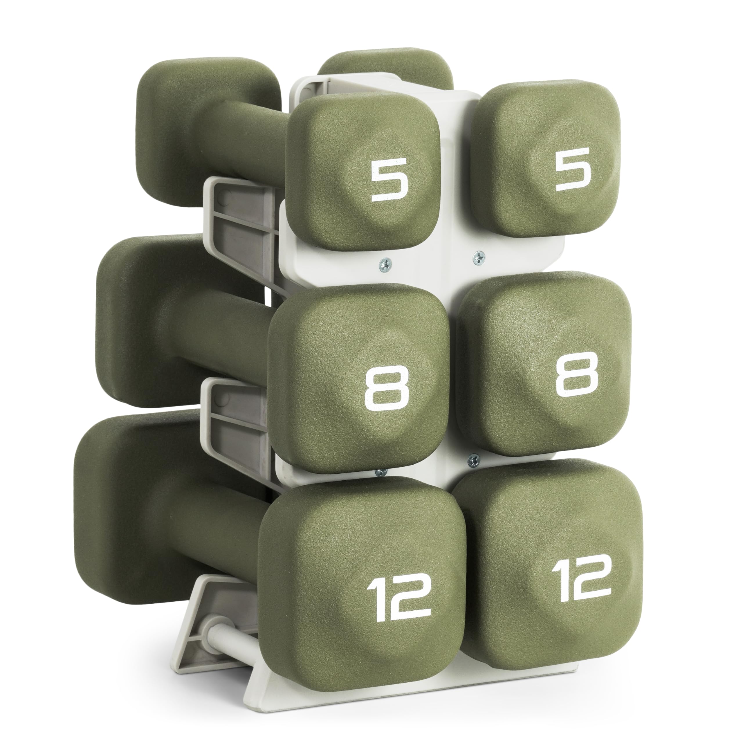 Tone Fitness Neoprene Dumbbell Set with Storage Rack