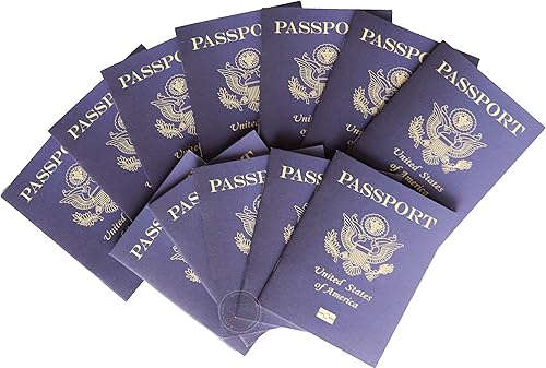 Pasaportes en blanco de imitación, para proyectos escolares, recuerdos de fiestas, juguete de avión, diario de viajes, geografía, estudio social en