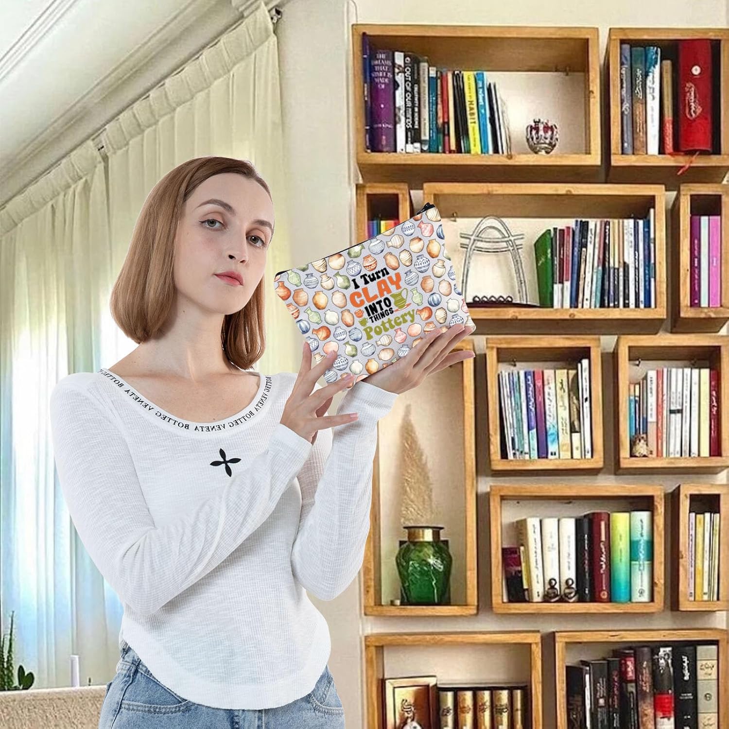 G2TUP Artist Pottery Cosmetic Makeup Bag Ceramic Artist Gifts I Turn Clay Into Things Pottery Zipper Pouch Bag Pottery Merchandsie (Turn Clay New MG) - Image 7