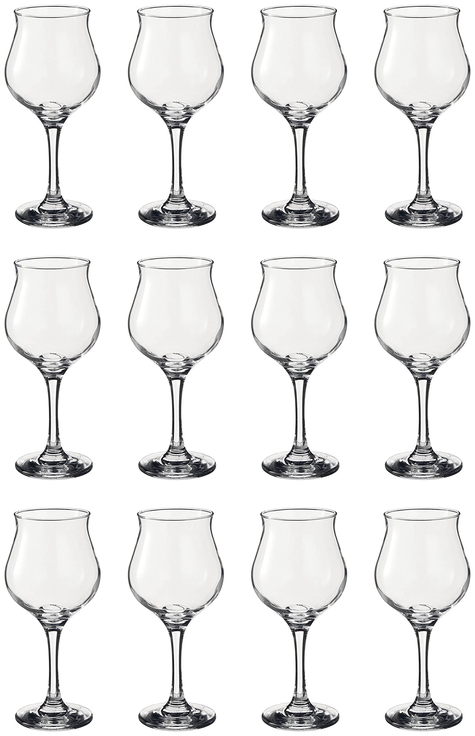 Wine Glasses Set. Stemware Red / White Wine Goblets. (Pack of 12) (305 cc/ml).