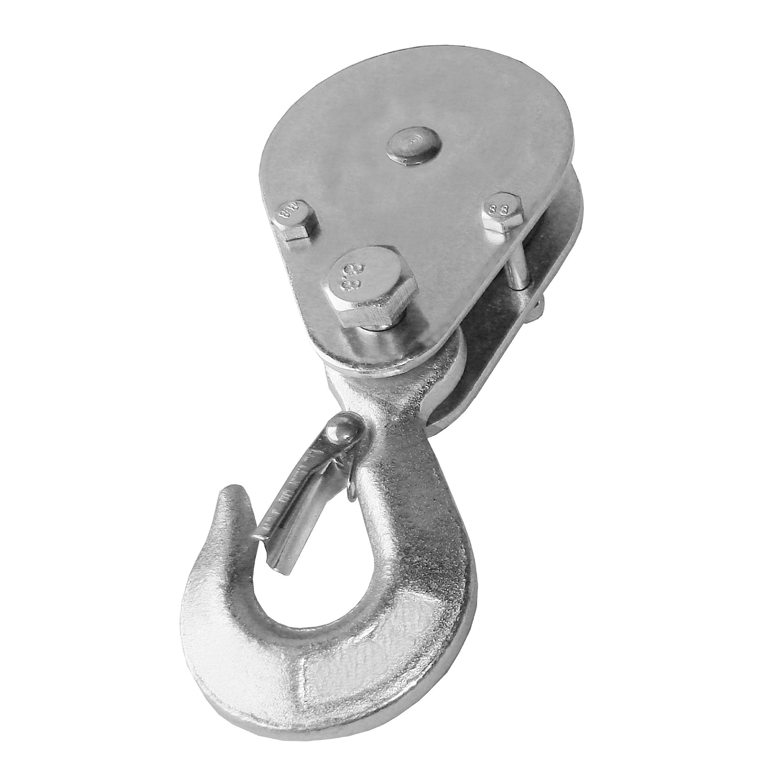 CROSSFER HXS-800YT - Cabrestante eléctrico (800 kg, 32 m, cable de acero extralargo, mando a distancia con 5 metros de cable de control, freno automático e interruptor final)