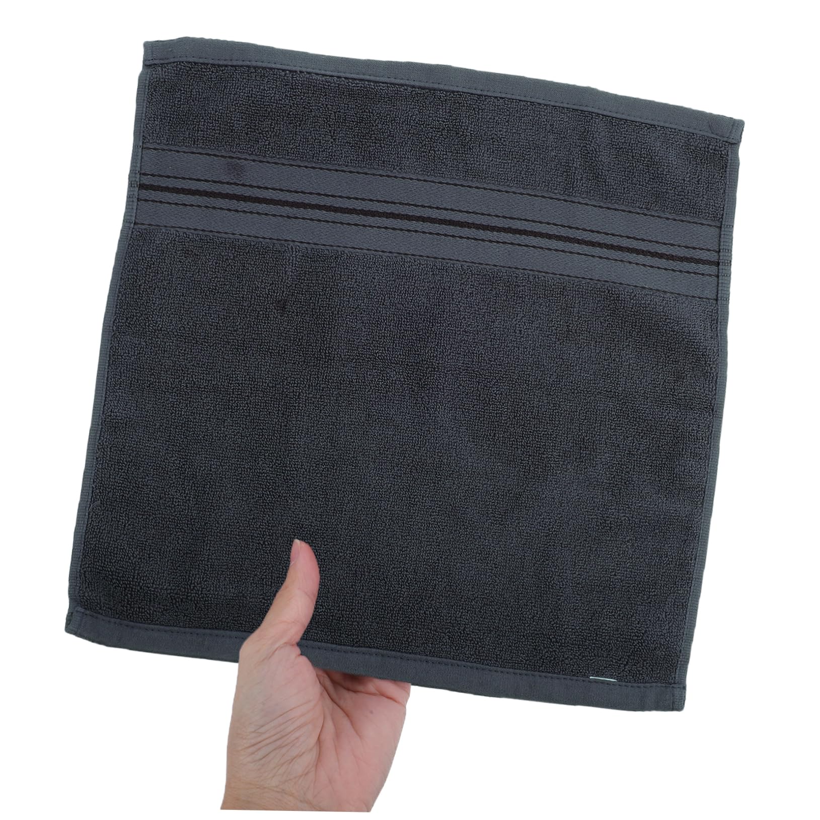 PRETYZOOM 12piezas Toallas Faciales Algodón Súper Suave y Absorbente Toallas Mano Resistentes para Baño Gimnasio y Salón Color Gris Oscuro