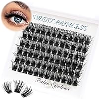 Vista 9 de Bodermincer 72 paquetes de racimos con pegamento de efecto 3D, extensiones de pestañas individuales, estilo natural (0.394 pulgadas)