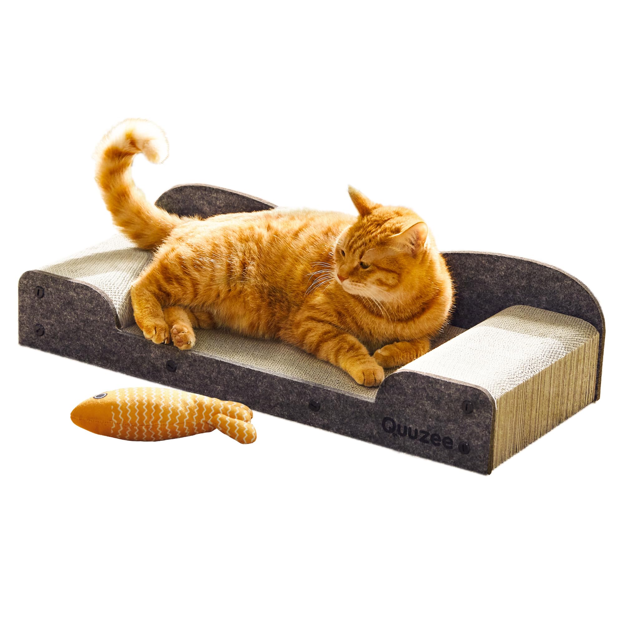 Coussin à griffes en carton pour chat avec grand reposoir confortable et feutre