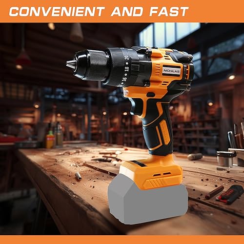 Vista 5 de Taladro inalámbrico compatible con batería DEWALT 20V MAX, atornillador de impacto de velocidad variable 150Nm motor sin escobillas para trabajador