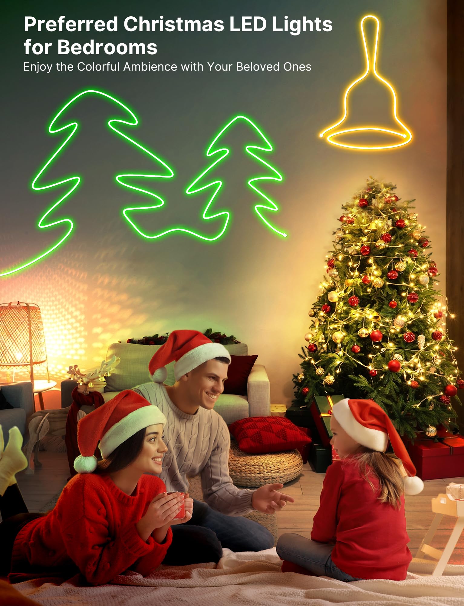 Luces de Tiras LED de neón de 10 m, Music Sync Color Changing RGB LED Neon Light Strip con Control Remoto y de Aplicaciones, Luces de Tiras de LED de neón Flexibles para Dormitorio, habitación, Sala