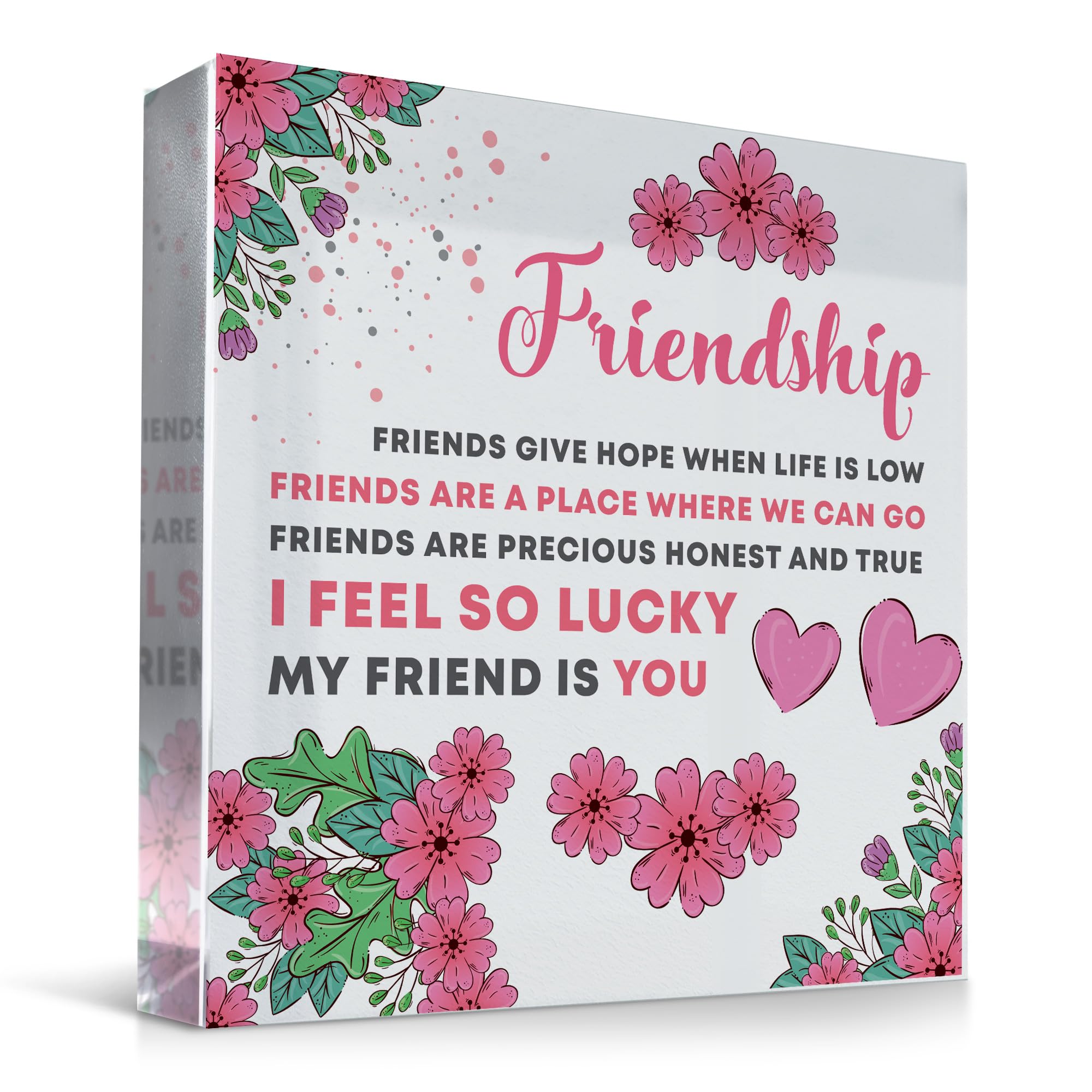 Red Ocean Friendship Standing Plaque Friendship Sign Best Friend Gift For Birthday Christmas Thank You Gift For Her Him BEST FRIEND For Women Birthday Gifts For Her