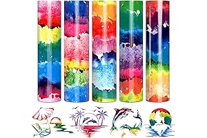 Tintnut Watercolor Heat Transfer Vinyl 12×10 Inch Multicolor HTV Bundle