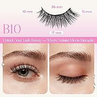 Vista 2 de CALAILIS Pestañas autoadhesivas, 5 pares de pestañas postizas a presión de aspecto natural, sin pegamento, reutilizables, pestañas postizas