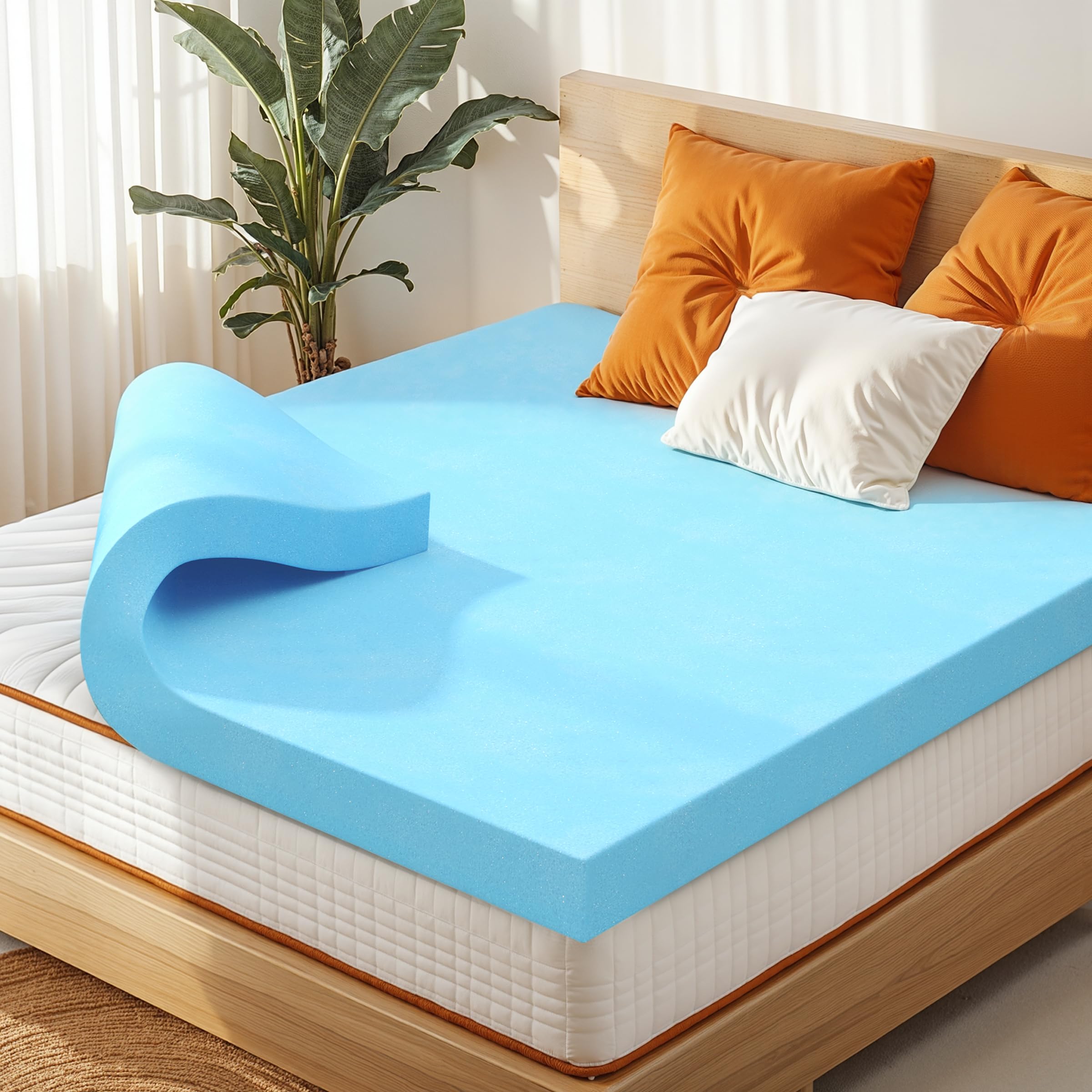 CHUN YI 4 Inch Memory Foam Topper
