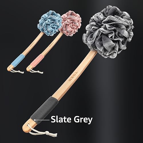 Miniatura 2 de Toem Loofah - Limpiador de espalda para ducha  Infusión de fibra de carbón de bambú  Esponja de baño  Lufas para hombres y mujeres  Incluye 1