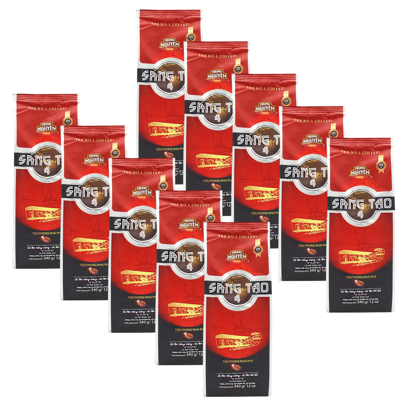 10x340g Trung Nguyen Sang Tao 4 Vietnam Kaffee gemahlen
